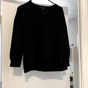 Banana republic petite Black bishop sleeve blouse xs